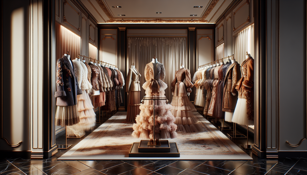 Vêtements en O variés pour magasin de mode.