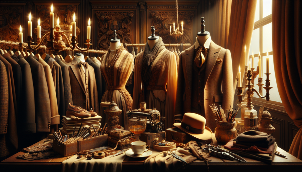 Vêtements en Q variés, bien détaillés et réalistes dans une ambiance de boutique.