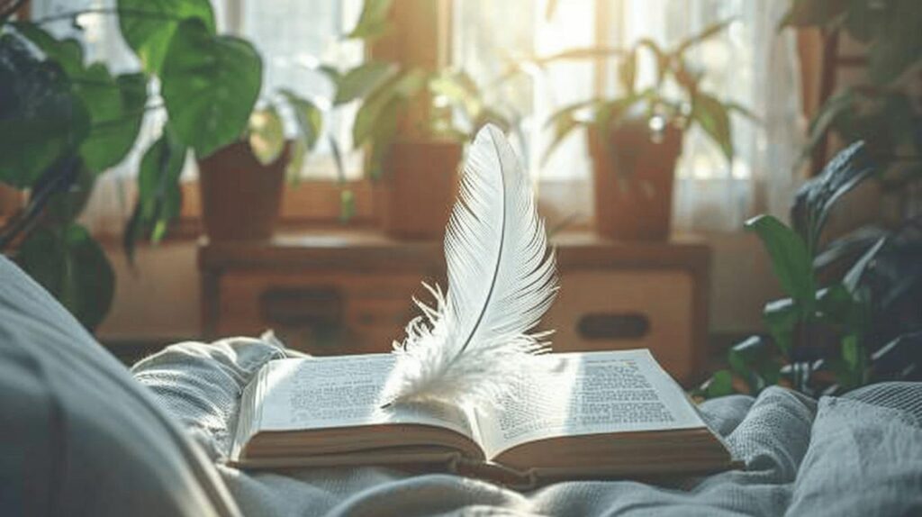 Trouver une plume chez soi : quel message spirituel ?
