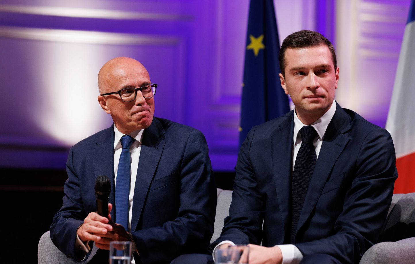 Éric Ciotti avec Jordan Bardella au MEDEF