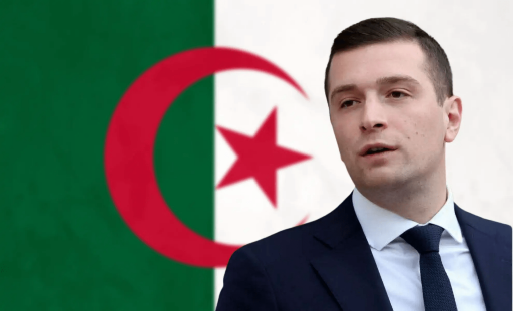 Portrait de Jordan Bardella illustrant les débats sur ses origines algériennes